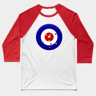 Curling Ice Graphic Design Baseball T-Shirt